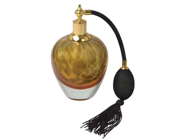 01. Coloured Glass Amber Atomiser Perfume Bottle